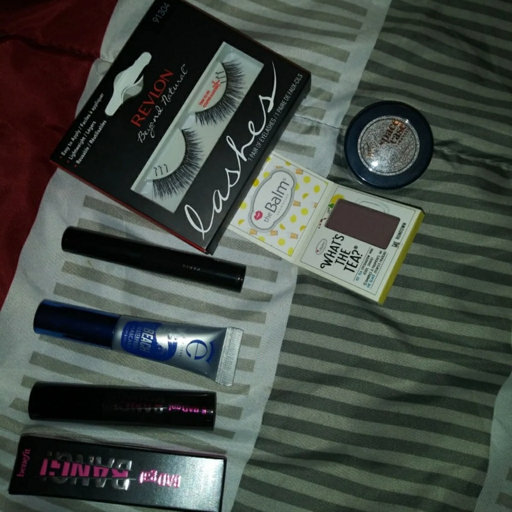 Benefit,clarins,eyeko,the balm,revlon,&space case